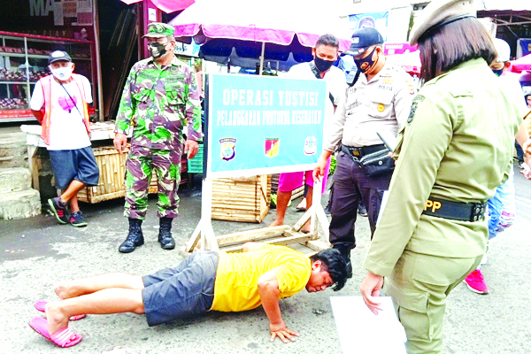Operasi Yustisi Manado Ganjar Warga Tak Patuh